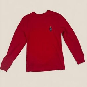 Polo by Ralph Lauren Red Long Sleeve Pajama Top